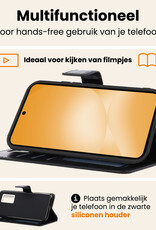 Nomfy Nomfy Samsung Galaxy A56 Hoesje Bookcase Met 2x Screenprotector - Zwart