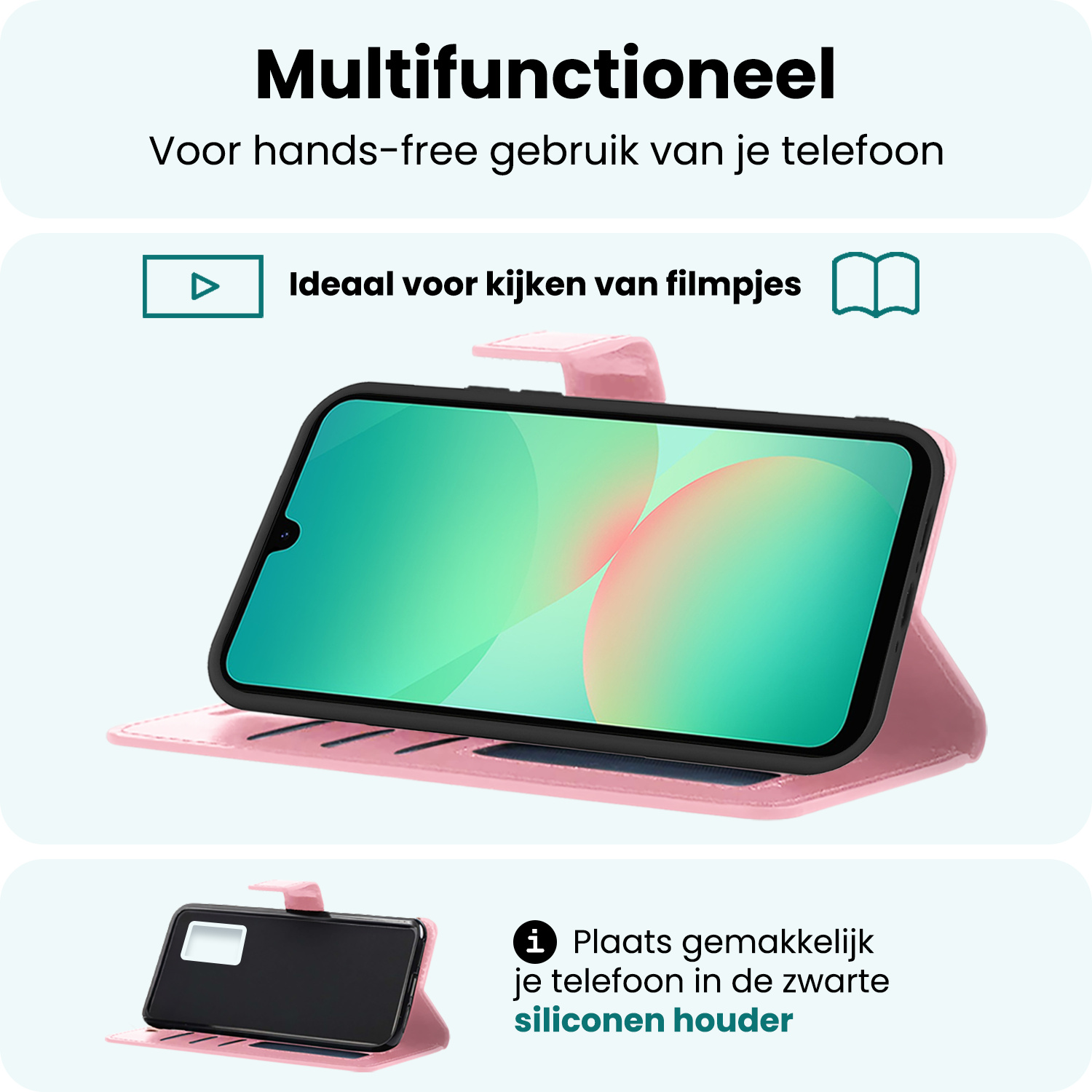 Forterra Forterra Samsung Galaxy A26 Hoesje Bookcase - Lichtroze