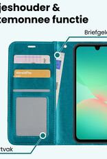 Forterra Forterra Samsung Galaxy A26 Hoesje Bookcase - Turquoise