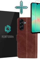 Forterra Forterra Samsung Galaxy A26 Hoesje Bookcase Met Screenprotector - Bruin