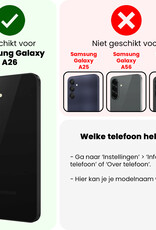 Forterra Forterra Samsung Galaxy A26 Hoesje Bookcase Met Screenprotector - Donkerblauw