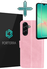 Forterra Forterra Samsung Galaxy A26 Hoesje Bookcase Met Screenprotector - Lichtroze