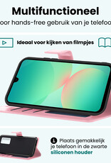 Forterra Forterra Samsung Galaxy A26 Hoesje Bookcase Met Screenprotector - Lichtroze