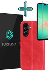 Forterra Forterra Samsung Galaxy A26 Hoesje Bookcase Met Screenprotector - Rood