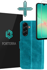 Forterra Forterra Samsung Galaxy A26 Hoesje Bookcase Met Screenprotector - Turquoise