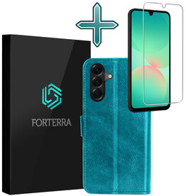 Forterra Forterra Samsung Galaxy A26 Hoesje Bookcase Met Screenprotector - Turquoise