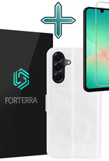 Forterra Forterra Samsung Galaxy A26 Hoesje Bookcase Met Screenprotector - Wit