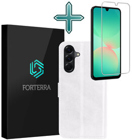 Forterra Forterra Samsung Galaxy A26 Hoesje Bookcase Met Screenprotector - Wit