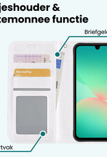 Forterra Forterra Samsung Galaxy A26 Hoesje Bookcase Met Screenprotector - Wit