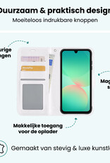 Forterra Forterra Samsung Galaxy A26 Hoesje Bookcase Met Screenprotector - Wit