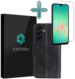 Forterra Forterra Samsung Galaxy A26 Hoesje Bookcase Met Screenprotector - Zwart