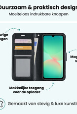Forterra Forterra Samsung Galaxy A26 Hoesje Bookcase Met Screenprotector - Zwart