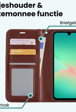 Forterra Forterra Samsung Galaxy A26 Hoesje Bookcase Met 2x Screenprotector - Bruin