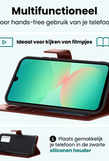Forterra Forterra Samsung Galaxy A26 Hoesje Bookcase Met 2x Screenprotector - Bruin