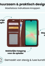 Forterra Forterra Samsung Galaxy A26 Hoesje Bookcase Met 2x Screenprotector - Bruin