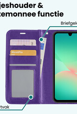 Forterra Forterra Samsung Galaxy A26 Hoesje Bookcase Met 2x Screenprotector - Paars