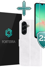 Forterra Forterra Samsung Galaxy A26 Hoesje Bookcase Met 2x Screenprotector - Wit
