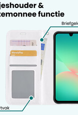 Forterra Forterra Samsung Galaxy A26 Hoesje Bookcase Met 2x Screenprotector - Wit