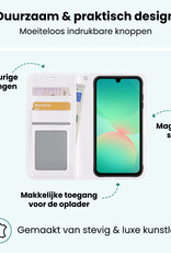 Forterra Forterra Samsung Galaxy A26 Hoesje Bookcase Met 2x Screenprotector - Wit