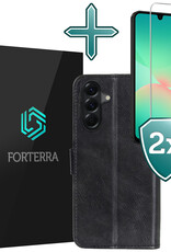 Forterra Forterra Samsung Galaxy A26 Hoesje Bookcase Met 2x Screenprotector - Zwart