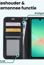 Forterra Forterra Samsung Galaxy A26 Hoesje Bookcase Met 2x Screenprotector - Zwart