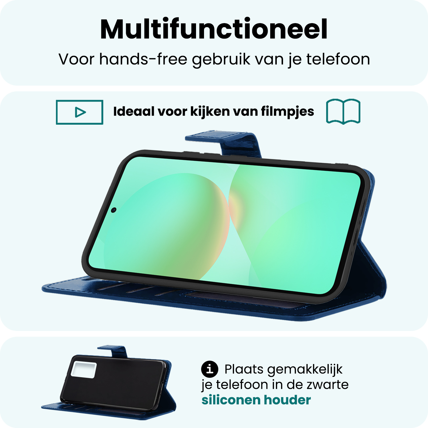 Forterra Forterra Samsung Galaxy A36 Hoesje Bookcase - Donkerblauw