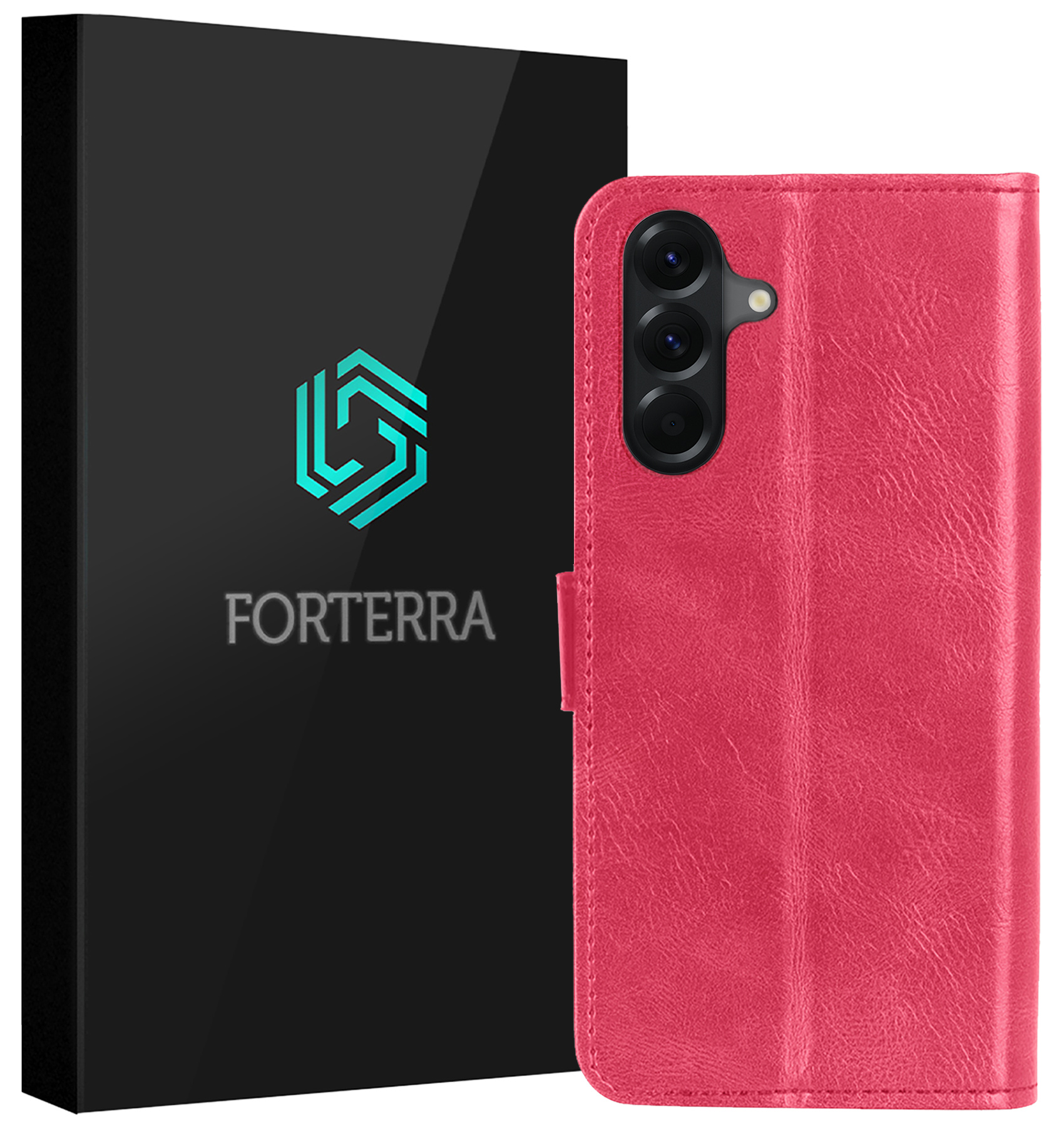 Forterra Forterra Samsung Galaxy A36 Hoesje Bookcase - Donkerroze