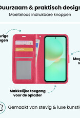 Forterra Forterra Samsung Galaxy A36 Hoesje Bookcase - Donkerroze