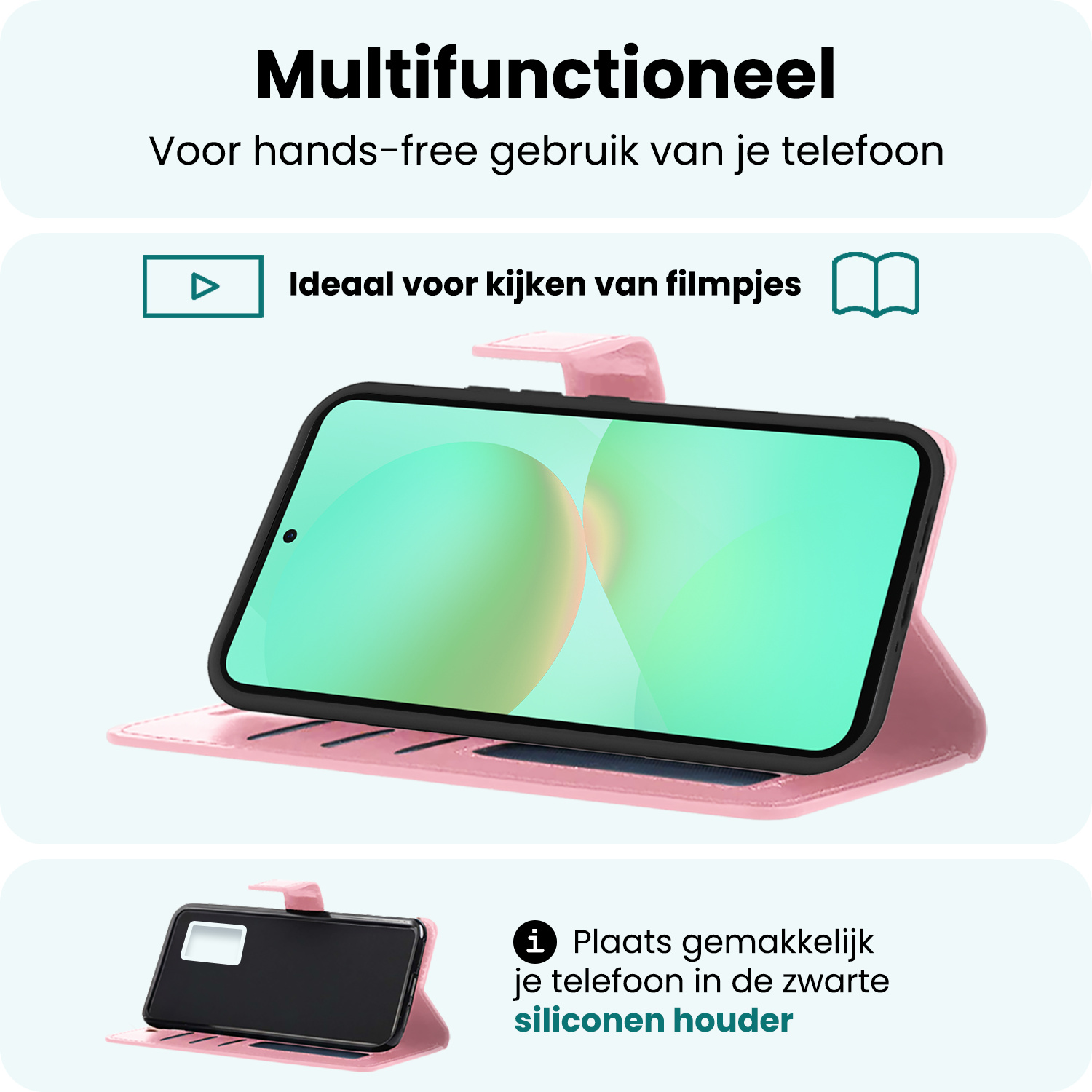 Forterra Forterra Samsung Galaxy A36 Hoesje Bookcase - Lichtroze