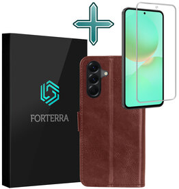 Forterra Forterra Samsung Galaxy A36 Hoesje Bookcase Met Screenprotector - Bruin