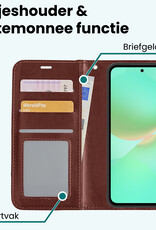 Forterra Forterra Samsung Galaxy A36 Hoesje Bookcase Met Screenprotector - Bruin