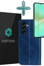 Forterra Forterra Samsung Galaxy A36 Hoesje Bookcase Met Screenprotector - Donkerblauw