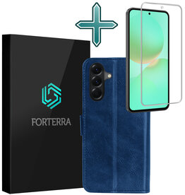 Forterra Forterra Samsung Galaxy A36 Hoesje Bookcase Met Screenprotector - Donkerblauw