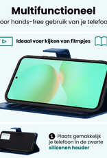 Forterra Forterra Samsung Galaxy A36 Hoesje Bookcase Met Screenprotector - Donkerblauw