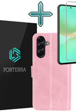 Forterra Forterra Samsung Galaxy A36 Hoesje Bookcase Met Screenprotector - Lichtroze