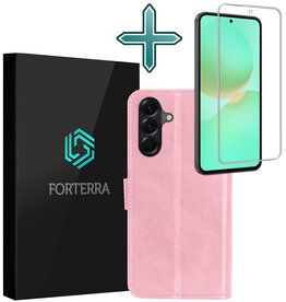 Forterra Forterra Samsung Galaxy A36 Hoesje Bookcase Met Screenprotector - Lichtroze