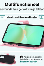 Forterra Forterra Samsung Galaxy A36 Hoesje Bookcase Met Screenprotector - Lichtroze