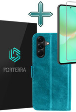 Forterra Forterra Samsung Galaxy A36 Hoesje Bookcase Met Screenprotector - Turquoise