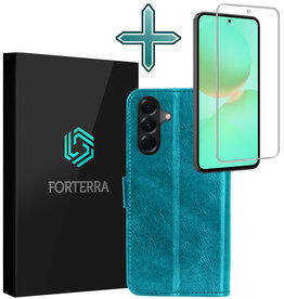 Forterra Forterra Samsung Galaxy A36 Hoesje Bookcase Met Screenprotector - Turquoise