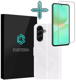 Forterra Forterra Samsung Galaxy A36 Hoesje Bookcase Met Screenprotector - Wit