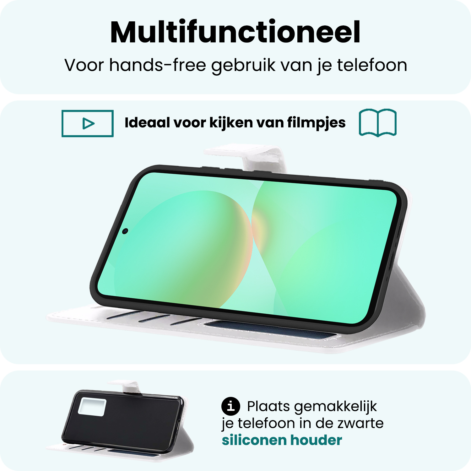 Forterra Forterra Samsung Galaxy A36 Hoesje Bookcase Met Screenprotector - Wit