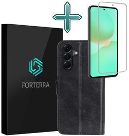 Forterra Forterra Samsung Galaxy A36 Hoesje Bookcase Met Screenprotector - Zwart