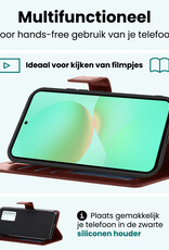 Forterra Forterra Samsung Galaxy A36 Hoesje Bookcase Met 2x Screenprotector - Bruin