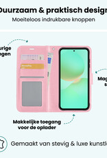 Forterra Forterra Samsung Galaxy A36 Hoesje Bookcase Met 2x Screenprotector - Lichtroze