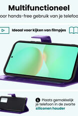 Forterra Forterra Samsung Galaxy A36 Hoesje Bookcase Met 2x Screenprotector - Paars