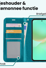 Forterra Forterra Samsung Galaxy A36 Hoesje Bookcase Met 2x Screenprotector - Turquoise
