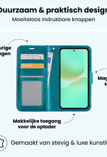 Forterra Forterra Samsung Galaxy A36 Hoesje Bookcase Met 2x Screenprotector - Turquoise