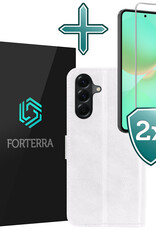 Forterra Forterra Samsung Galaxy A36 Hoesje Bookcase Met 2x Screenprotector - Wit