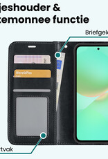 Forterra Forterra Samsung Galaxy A36 Hoesje Bookcase Met 2x Screenprotector - Zwart