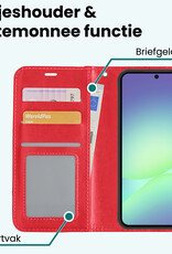 Forterra Forterra Samsung Galaxy A56 Hoesje Bookcase - Rood